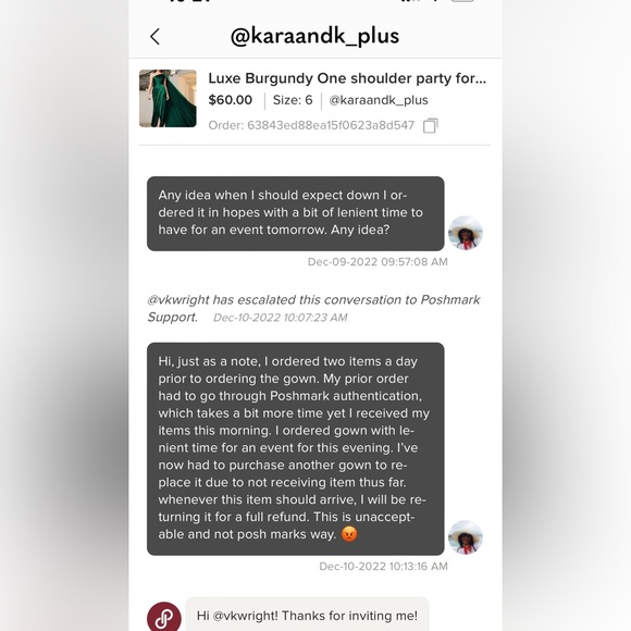 Refund requested Poshmark did not honor their return policy - Picture 2 of 5